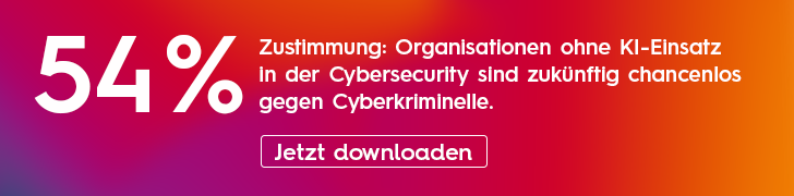 54 Prozent stimmen zu: Organisationen ohne KI-Einsatz in der Cybersecurity sind künftig chancenlos gegen Cyberkriminelle.